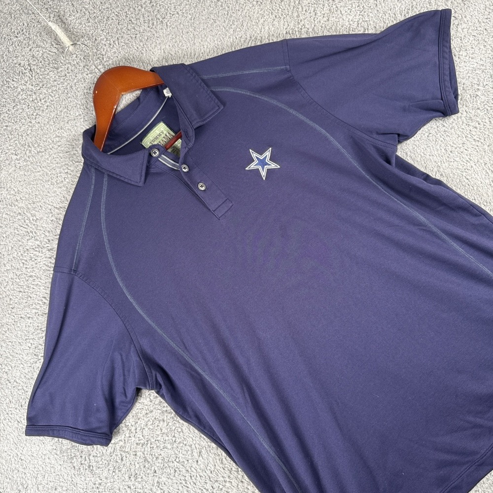 Tommy Bahama Dallas Cowboys Polo Shirt Men's XL Blue NFL Texas Lone Star